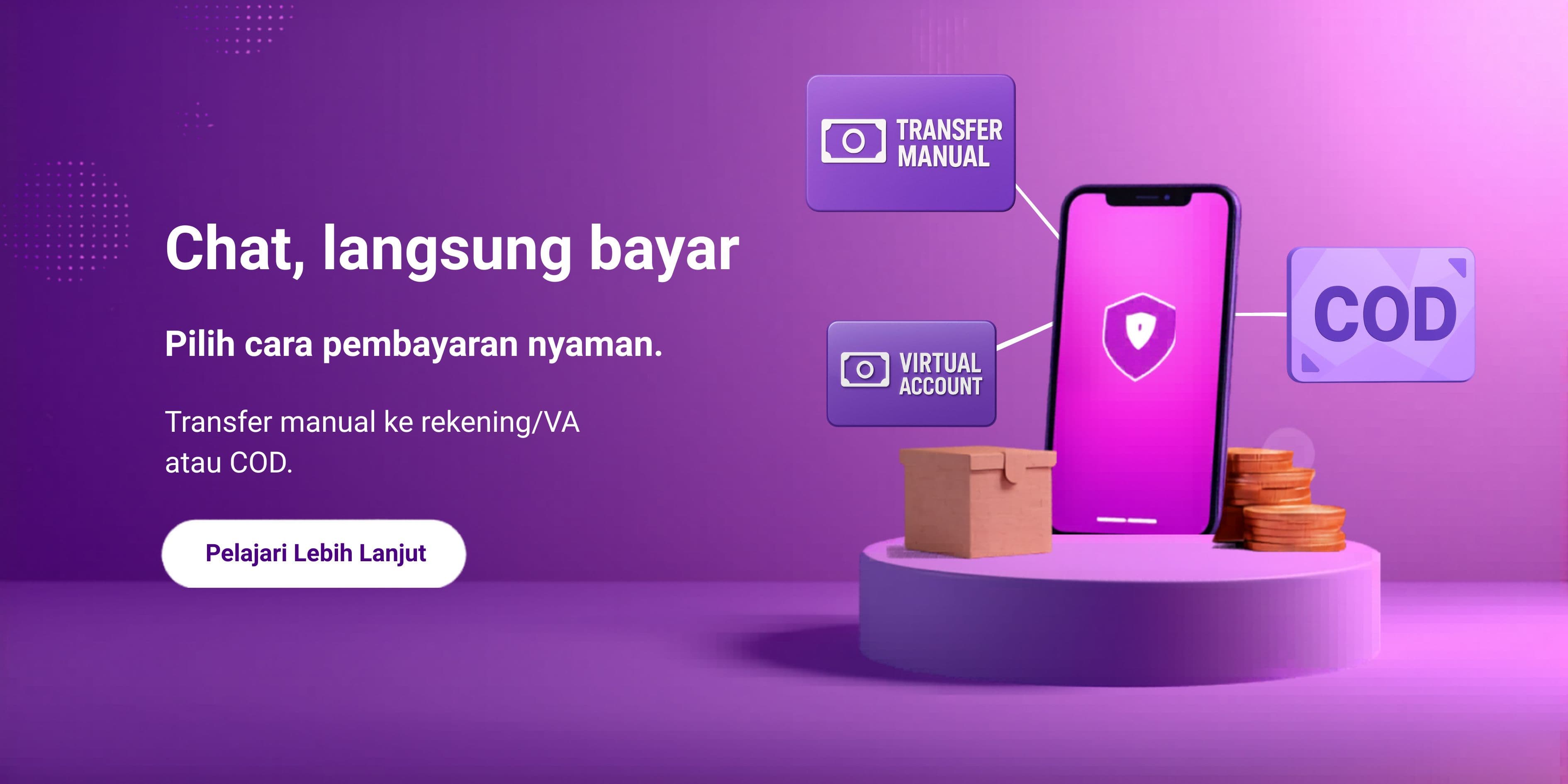 Chat, Langsung Bayar – Banner Pembayaran